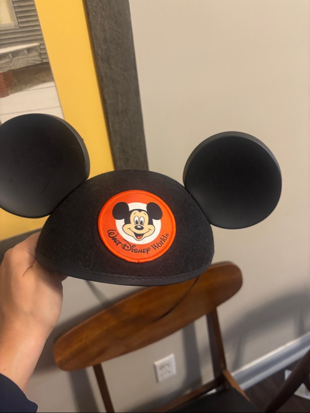 Walt Disney World Classic Mickey Ear Hat - Black with Patch